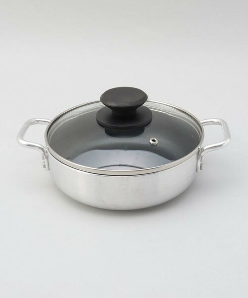 212 KITCHEN STORE / トゥーワントゥーキッチン ストア キッチンツール | テーブルトップ ガラス蓋付卓上鍋(内面ダイヤモンドコート) 18cm | 詳細1