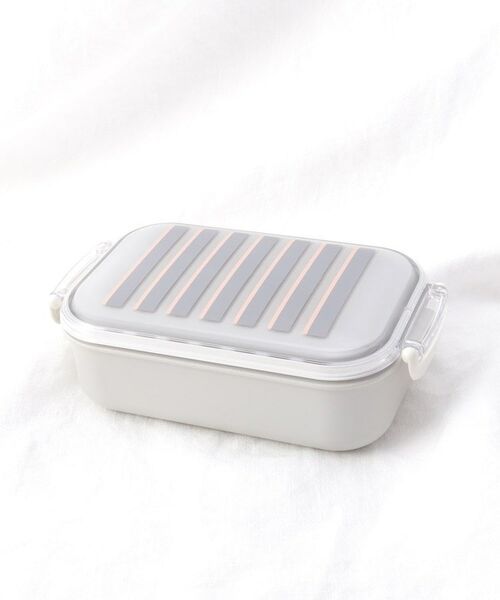 212 KITCHEN STORE / トゥーワントゥーキッチン ストア インテリア・生活雑貨・ホビー・ステーショナリー | 長角タイトランチボックス ストライプ M GY ＜212Kオリジナル＞ | 詳細1