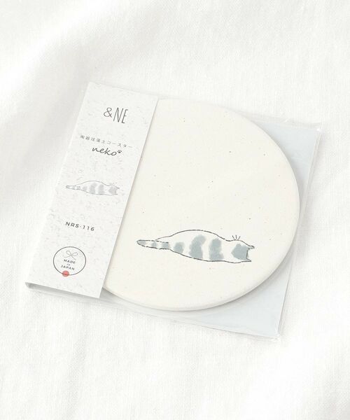 212 KITCHEN STORE / トゥーワントゥーキッチン ストア インテリア・生活雑貨・ホビー・ステーショナリー | 陶器珪藻土コースター neko うたたね | 詳細5