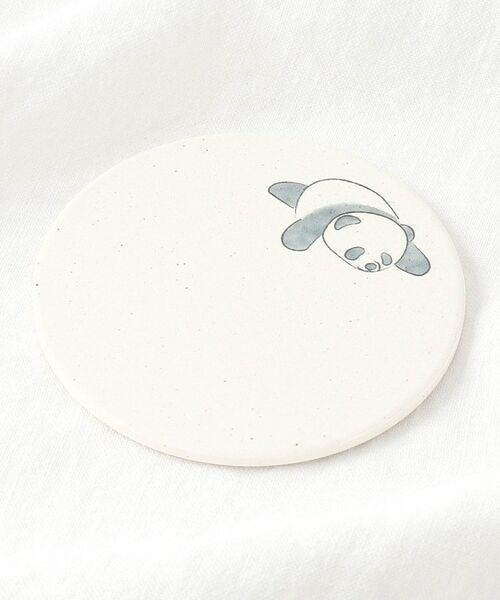 212 KITCHEN STORE / トゥーワントゥーキッチン ストア インテリア・生活雑貨・ホビー・ステーショナリー | 陶器珪藻土コースター panda だらーん | 詳細1