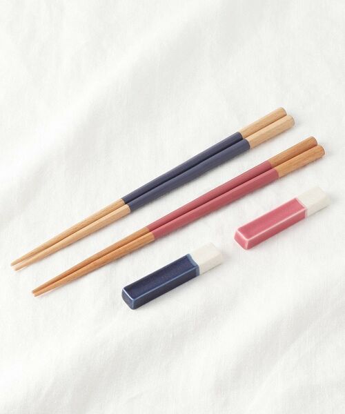 212 KITCHEN STORE / トゥーワントゥーキッチン ストア インテリア・生活雑貨・ホビー・ステーショナリー | やさしい彩 箸・箸置セット アカネ・ルリ | 詳細1