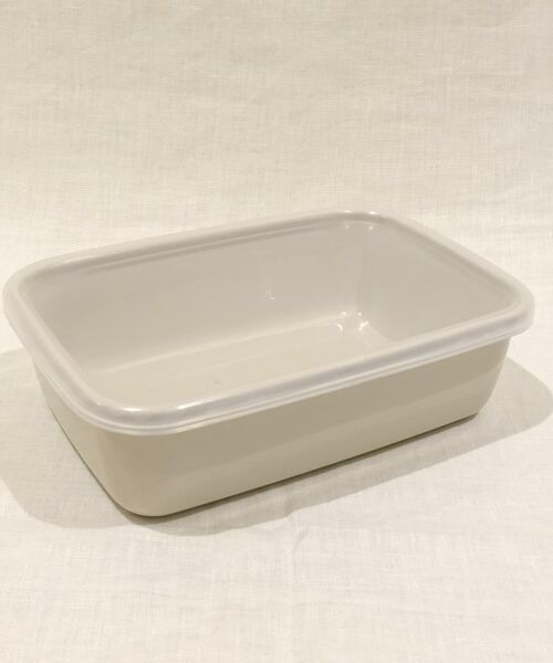 212 KITCHEN STORE / トゥーワントゥーキッチン ストア キッチンツール | レクタングル深型 L グレージュ 212K限定カラー ＜野田琺瑯＞ | 詳細1