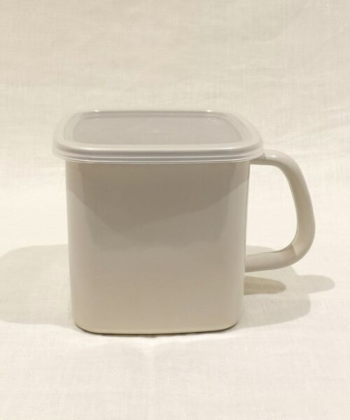 212 KITCHEN STORE / トゥーワントゥーキッチン ストア キッチンツール | 持ち手付きストッカー角型 L グレージュ 212K限定カラー ＜野田琺瑯＞ | 詳細1