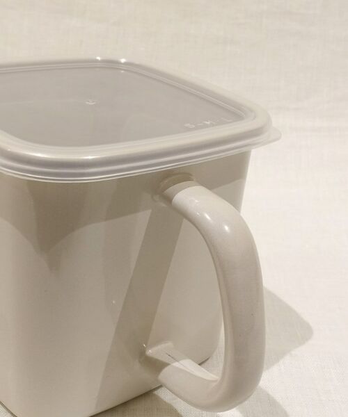 212 KITCHEN STORE / トゥーワントゥーキッチン ストア キッチンツール | 持ち手付きストッカー角型 L グレージュ 212K限定カラー ＜野田琺瑯＞ | 詳細3