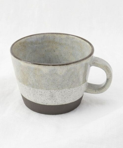 212 KITCHEN STORE / トゥーワントゥーキッチン ストア グラス・マグカップ | 掛け分け マグカップ 黒土 GY | 詳細1