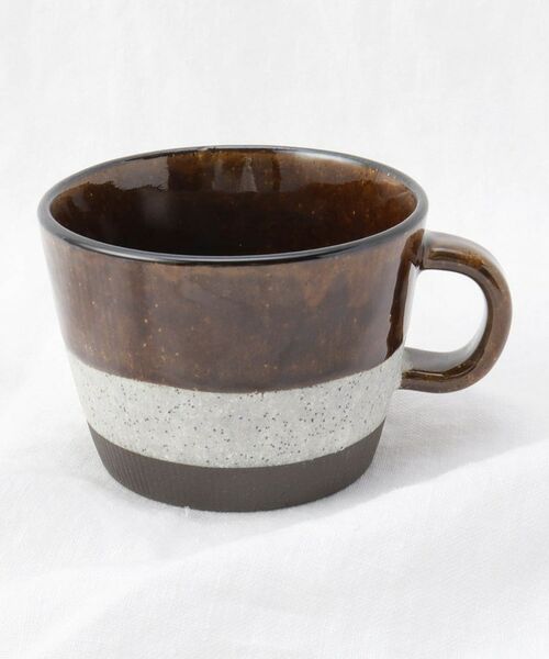 212 KITCHEN STORE / トゥーワントゥーキッチン ストア グラス・マグカップ | 掛け分け マグカップ 黒土 BR | 詳細1