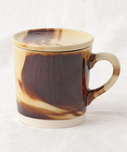 212 KITCHEN STORE / トゥーワントゥーキッチン ストア グラス・マグカップ | マーブル 蓋つきマグ BR | 詳細1