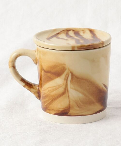 212 KITCHEN STORE / トゥーワントゥーキッチン ストア グラス・マグカップ | マーブル 蓋つきマグ BR | 詳細2