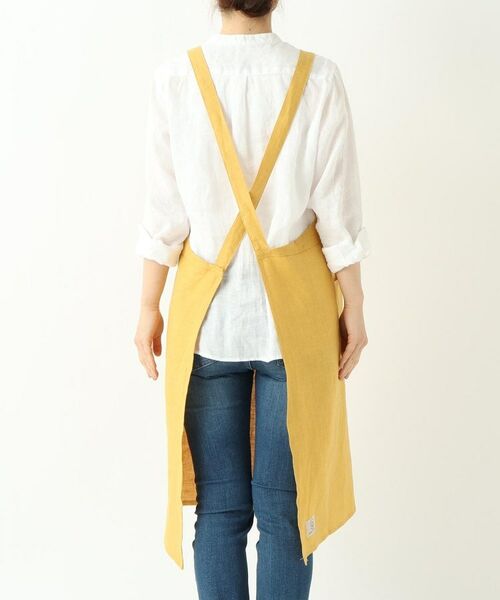 212 KITCHEN STORE / トゥーワントゥーキッチン ストア インテリア・生活雑貨・ホビー・ステーショナリー | リネンギャザーワンピースエプロン ヤマブキ ＜LINEN&BASIC リネンアンドベーシック＞ | 詳細3