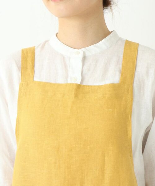 212 KITCHEN STORE / トゥーワントゥーキッチン ストア インテリア・生活雑貨・ホビー・ステーショナリー | リネンギャザーワンピースエプロン ヤマブキ ＜LINEN&BASIC リネンアンドベーシック＞ | 詳細4