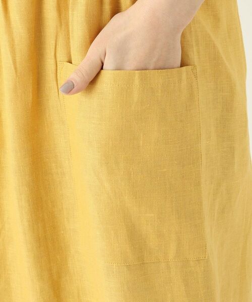 212 KITCHEN STORE / トゥーワントゥーキッチン ストア インテリア・生活雑貨・ホビー・ステーショナリー | リネンギャザーワンピースエプロン ヤマブキ ＜LINEN&BASIC リネンアンドベーシック＞ | 詳細6
