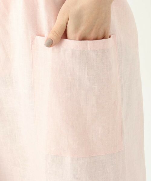 212 KITCHEN STORE / トゥーワントゥーキッチン ストア インテリア・生活雑貨・ホビー・ステーショナリー | リネンギャザーワンピースエプロン チェリーピンク ＜LINEN&BASIC リネンアンドベーシック＞ | 詳細6