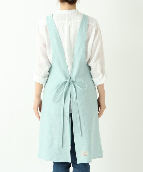 212 KITCHEN STORE / トゥーワントゥーキッチン ストア インテリア・生活雑貨・ホビー・ステーショナリー | スルーワンピースエプロン ミント ＜LINEN&BASIC リネンアンドベーシック＞ | 詳細3