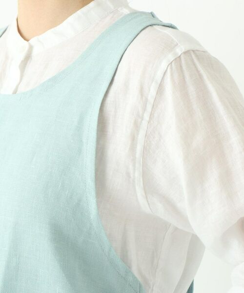 212 KITCHEN STORE / トゥーワントゥーキッチン ストア インテリア・生活雑貨・ホビー・ステーショナリー | スルーワンピースエプロン ミント ＜LINEN&BASIC リネンアンドベーシック＞ | 詳細5