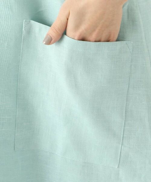 212 KITCHEN STORE / トゥーワントゥーキッチン ストア インテリア・生活雑貨・ホビー・ステーショナリー | スルーワンピースエプロン ミント ＜LINEN&BASIC リネンアンドベーシック＞ | 詳細6