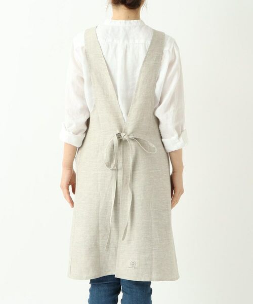 212 KITCHEN STORE / トゥーワントゥーキッチン ストア インテリア・生活雑貨・ホビー・ステーショナリー | スルーワンピースエプロン オートミール ＜LINEN&BASIC リネンアンドベーシック＞ | 詳細3