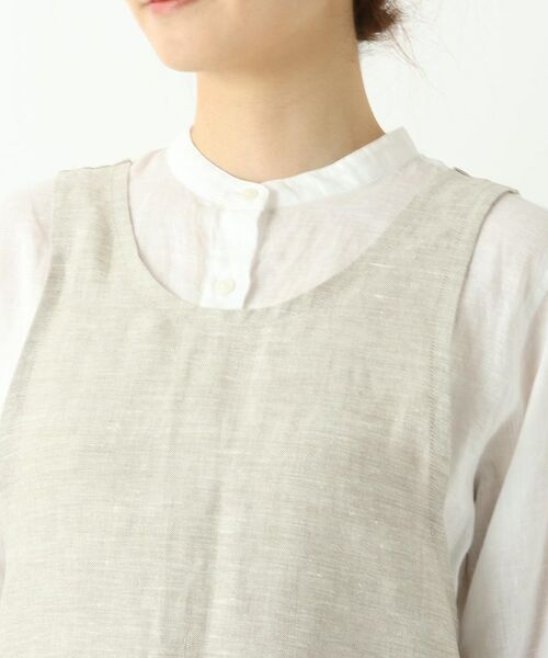 212 KITCHEN STORE / トゥーワントゥーキッチン ストア インテリア・生活雑貨・ホビー・ステーショナリー | スルーワンピースエプロン オートミール ＜LINEN&BASIC リネンアンドベーシック＞ | 詳細4