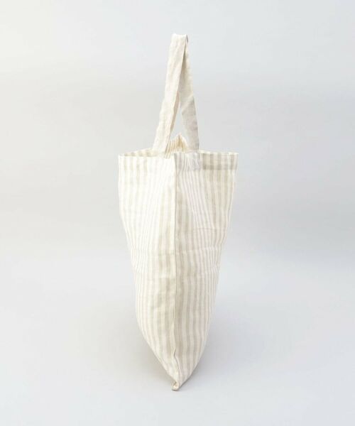 212 KITCHEN STORE / トゥーワントゥーキッチン ストア バッグ | リネンストライプ エコバッグL IV×BE ＜212Kオリジナル ＞ | 詳細2