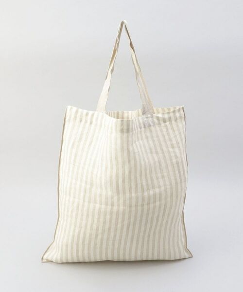 212 KITCHEN STORE / トゥーワントゥーキッチン ストア バッグ | リネンストライプ エコバッグL IV×BE ＜212Kオリジナル ＞ | 詳細3