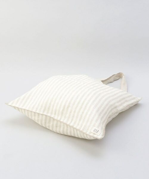 212 KITCHEN STORE / トゥーワントゥーキッチン ストア バッグ | リネンストライプ エコバッグL IV×BE ＜212Kオリジナル ＞ | 詳細4