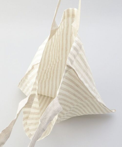 212 KITCHEN STORE / トゥーワントゥーキッチン ストア バッグ | リネンストライプ エコバッグL IV×BE ＜212Kオリジナル ＞ | 詳細5