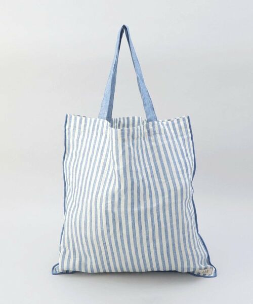 212 KITCHEN STORE / トゥーワントゥーキッチン ストア バッグ | リネンストライプ エコバッグL WH×BL ＜212Kオリジナル ＞ | 詳細1
