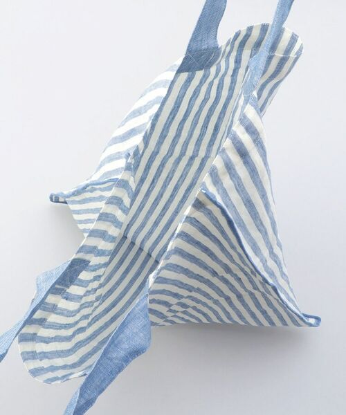 212 KITCHEN STORE / トゥーワントゥーキッチン ストア バッグ | リネンストライプ エコバッグL WH×BL ＜212Kオリジナル ＞ | 詳細5