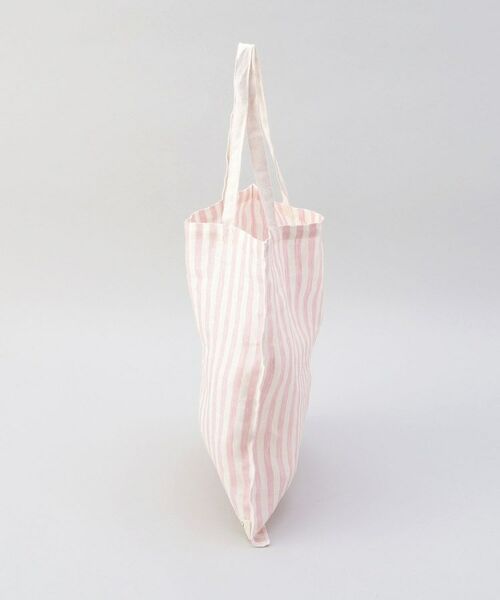 212 KITCHEN STORE / トゥーワントゥーキッチン ストア バッグ | リネンストライプ エコバッグS WH×PK ＜212Kオリジナル ＞ | 詳細2