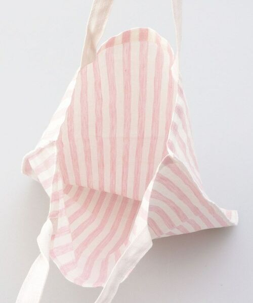 212 KITCHEN STORE / トゥーワントゥーキッチン ストア バッグ | リネンストライプ エコバッグS WH×PK ＜212Kオリジナル ＞ | 詳細5