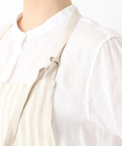 212 KITCHEN STORE / トゥーワントゥーキッチン ストア インテリア・生活雑貨・ホビー・ステーショナリー | リネンストライプ フルエプロン ホルターネック IV×BE ＜212Kオリジナル ＞ | 詳細5