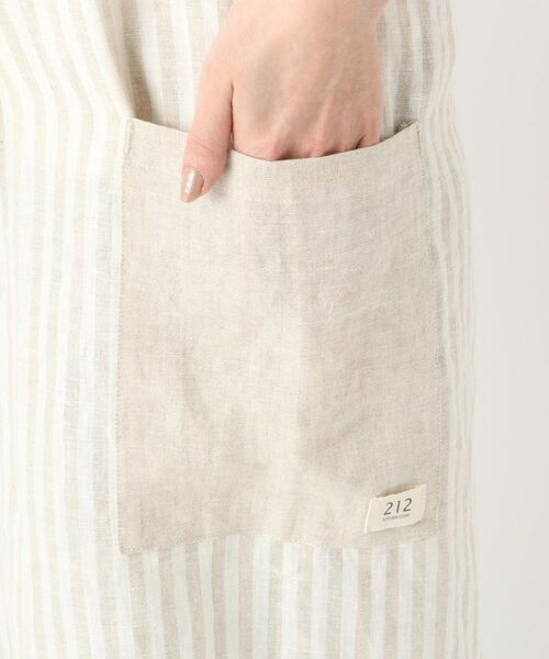 212 KITCHEN STORE / トゥーワントゥーキッチン ストア インテリア・生活雑貨・ホビー・ステーショナリー | リネンストライプ フルエプロン ホルターネック IV×BE ＜212Kオリジナル ＞ | 詳細6
