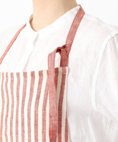 212 KITCHEN STORE / トゥーワントゥーキッチン ストア インテリア・生活雑貨・ホビー・ステーショナリー | リネンストライプ フルエプロン ホルターネック WH×RE ＜212Kオリジナル ＞ | 詳細5