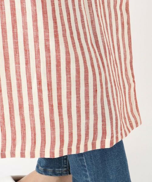 212 KITCHEN STORE / トゥーワントゥーキッチン ストア インテリア・生活雑貨・ホビー・ステーショナリー | リネンストライプ フルエプロン ホルターネック WH×RE ＜212Kオリジナル ＞ | 詳細7