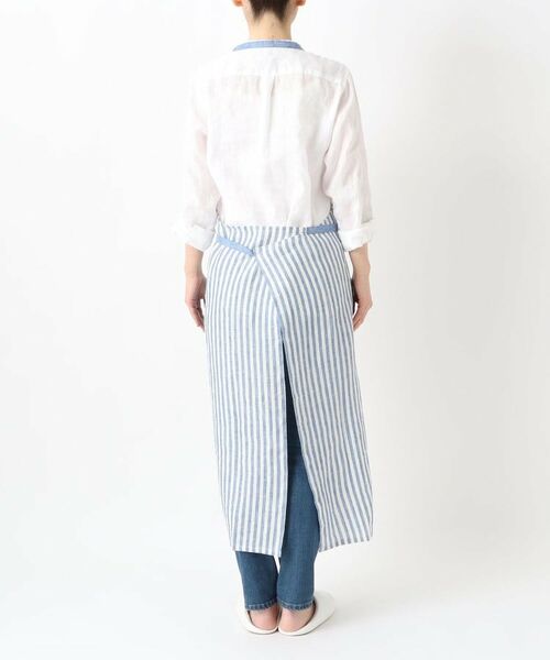 212 KITCHEN STORE / トゥーワントゥーキッチン ストア インテリア・生活雑貨・ホビー・ステーショナリー | リネンストライプ フルエプロン ホルターネック WH×BL ＜212Kオリジナル ＞ | 詳細3