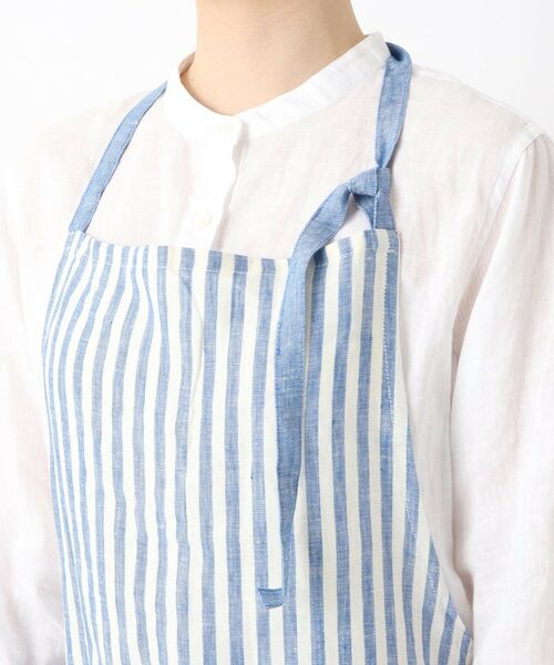 212 KITCHEN STORE / トゥーワントゥーキッチン ストア インテリア・生活雑貨・ホビー・ステーショナリー | リネンストライプ フルエプロン ホルターネック WH×BL ＜212Kオリジナル ＞ | 詳細4