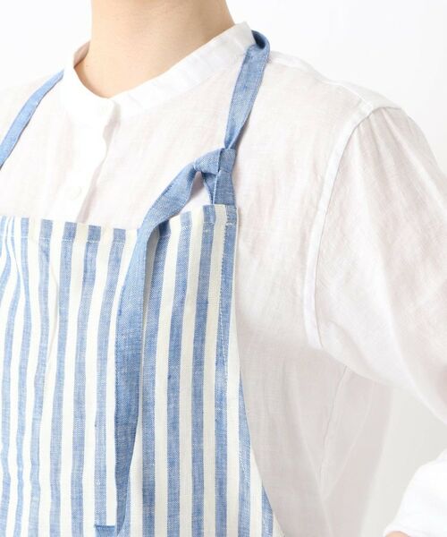 212 KITCHEN STORE / トゥーワントゥーキッチン ストア インテリア・生活雑貨・ホビー・ステーショナリー | リネンストライプ フルエプロン ホルターネック WH×BL ＜212Kオリジナル ＞ | 詳細5