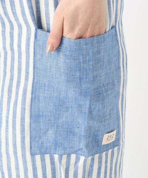 212 KITCHEN STORE / トゥーワントゥーキッチン ストア インテリア・生活雑貨・ホビー・ステーショナリー | リネンストライプ フルエプロン ホルターネック WH×BL ＜212Kオリジナル ＞ | 詳細6