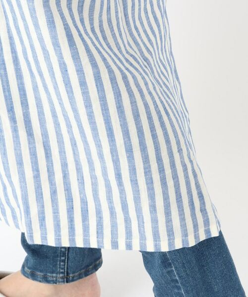 212 KITCHEN STORE / トゥーワントゥーキッチン ストア インテリア・生活雑貨・ホビー・ステーショナリー | リネンストライプ フルエプロン ホルターネック WH×BL ＜212Kオリジナル ＞ | 詳細7