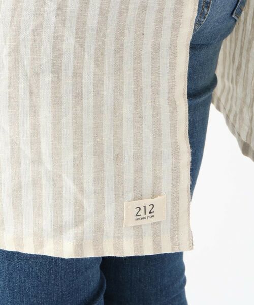 212 KITCHEN STORE / トゥーワントゥーキッチン ストア インテリア・生活雑貨・ホビー・ステーショナリー | リネンストライプ カフェエプロン IV×BE ＜212Kオリジナル ＞ | 詳細5