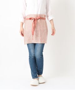 212 KITCHEN STORE / トゥーワントゥーキッチン ストア インテリア・生活雑貨・ホビー・ステーショナリー | リネンストライプ カフェエプロン WH×RE ＜212Kオリジナル ＞