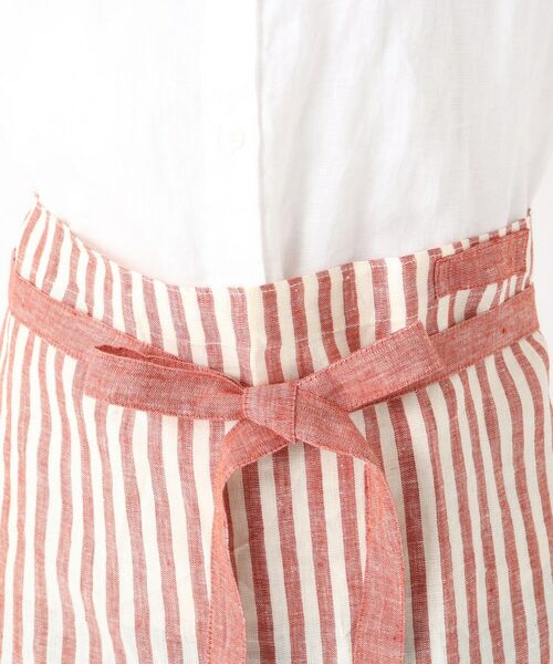 212 KITCHEN STORE / トゥーワントゥーキッチン ストア インテリア・生活雑貨・ホビー・ステーショナリー | リネンストライプ カフェエプロン WH×RE ＜212Kオリジナル ＞ | 詳細4