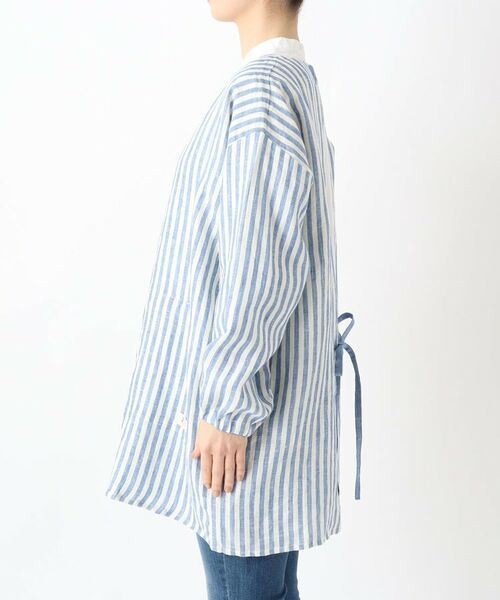 212 KITCHEN STORE / トゥーワントゥーキッチン ストア インテリア・生活雑貨・ホビー・ステーショナリー | リネンストライプ スモック WH×B ＜212Kオリジナル ＞ | 詳細2