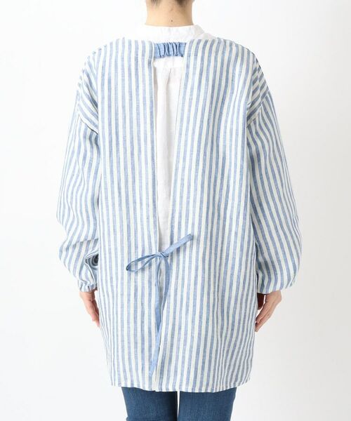 212 KITCHEN STORE / トゥーワントゥーキッチン ストア インテリア・生活雑貨・ホビー・ステーショナリー | リネンストライプ スモック WH×B ＜212Kオリジナル ＞ | 詳細3