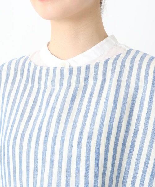 212 KITCHEN STORE / トゥーワントゥーキッチン ストア インテリア・生活雑貨・ホビー・ステーショナリー | リネンストライプ スモック WH×B ＜212Kオリジナル ＞ | 詳細4