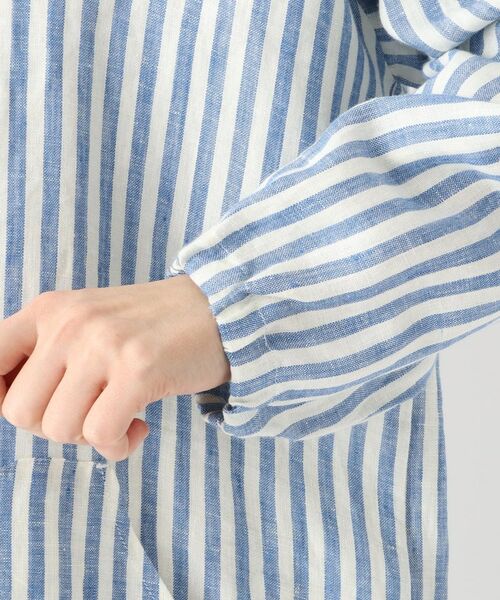 212 KITCHEN STORE / トゥーワントゥーキッチン ストア インテリア・生活雑貨・ホビー・ステーショナリー | リネンストライプ スモック WH×B ＜212Kオリジナル ＞ | 詳細5