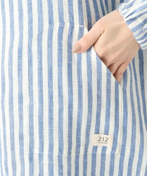 212 KITCHEN STORE / トゥーワントゥーキッチン ストア インテリア・生活雑貨・ホビー・ステーショナリー | リネンストライプ スモック WH×B ＜212Kオリジナル ＞ | 詳細6