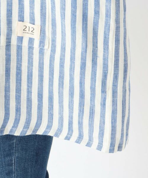 212 KITCHEN STORE / トゥーワントゥーキッチン ストア インテリア・生活雑貨・ホビー・ステーショナリー | リネンストライプ スモック WH×B ＜212Kオリジナル ＞ | 詳細7