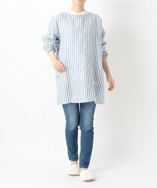 212 KITCHEN STORE / トゥーワントゥーキッチン ストア インテリア・生活雑貨・ホビー・ステーショナリー | リネンストライプ スモック WH×B ＜212Kオリジナル ＞ | 詳細9