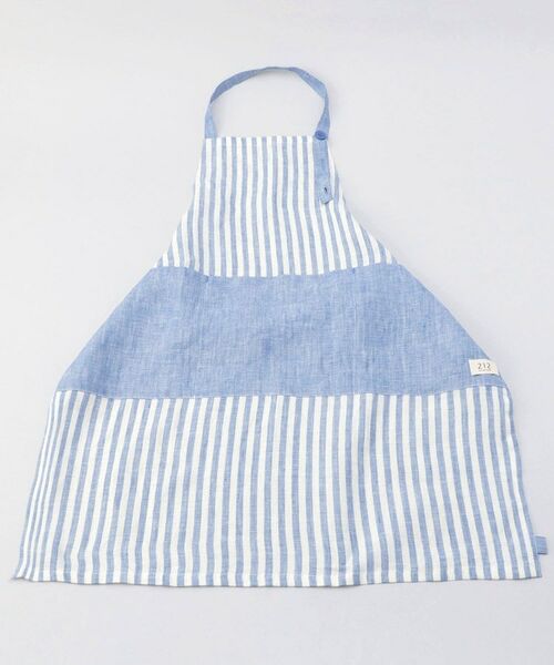 212 KITCHEN STORE / トゥーワントゥーキッチン ストア インテリア・生活雑貨・ホビー・ステーショナリー | リネンストライプ キッズエプロン WH×BL ＜212Kオリジナル ＞ | 詳細1