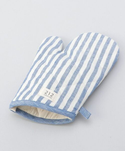 212 KITCHEN STORE / トゥーワントゥーキッチン ストア インテリア・生活雑貨・ホビー・ステーショナリー | リネンストライプ ミトン WH×BL ＜212Kオリジナル ＞ | 詳細1